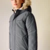 Anorak avec capuche effet peau lainée