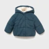 Anorak avec capuche effet peau lainée