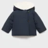Anorak avec capuche effet peau lainée