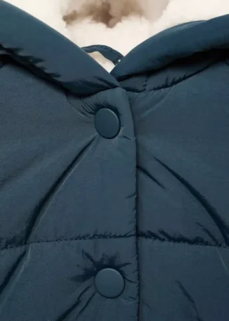 Anorak avec capuche effet peau lainée
