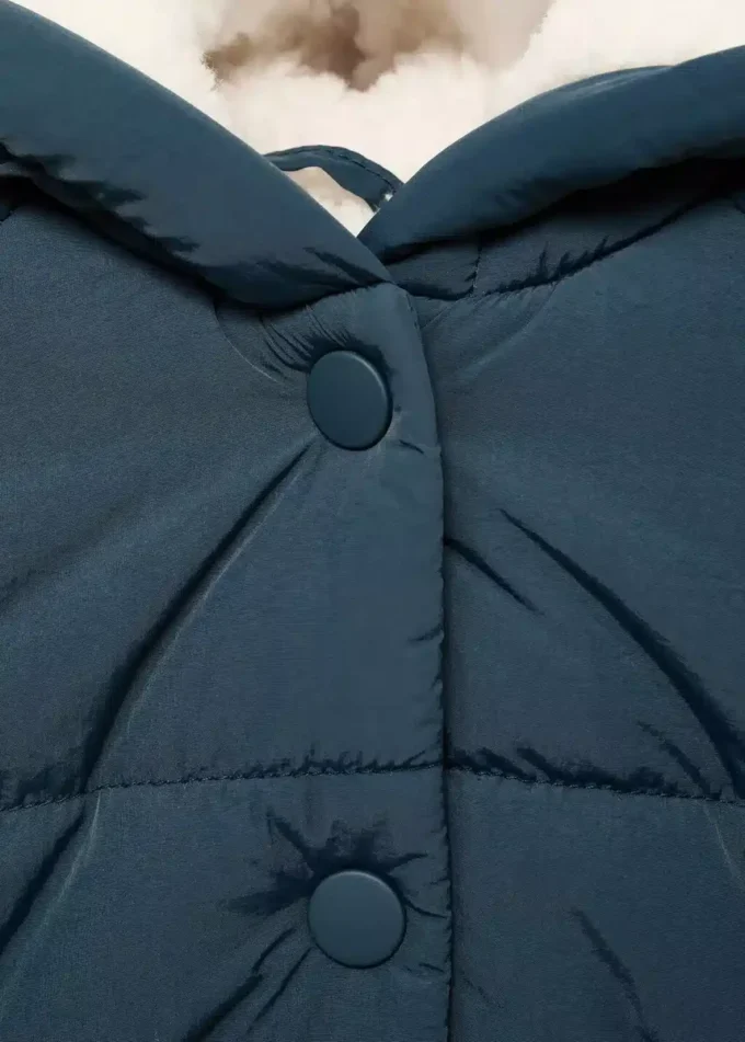 Anorak avec capuche effet peau lainée