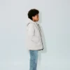 Anorak avec capuche effet peau lainée