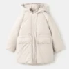 Anorak avec capuche effet peau lainée