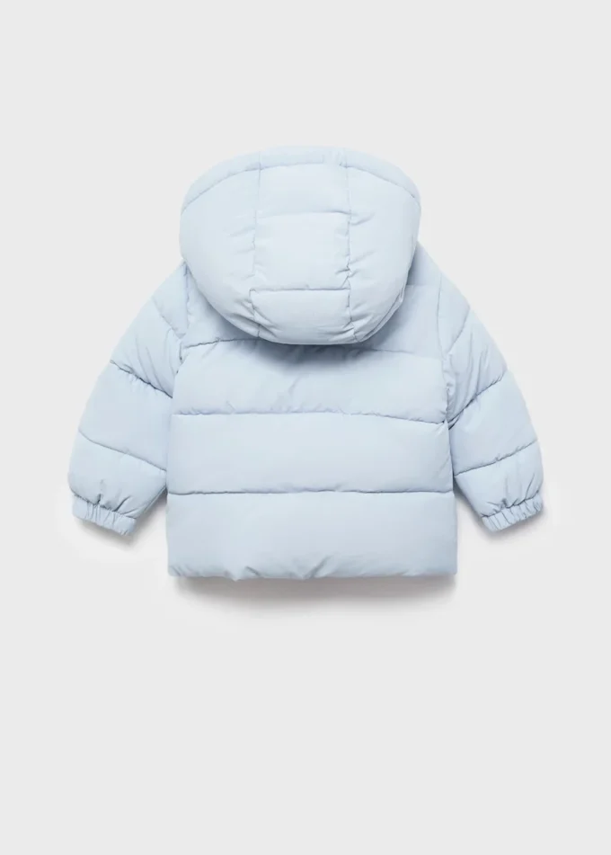 Anorak avec capuche effet peau lainée