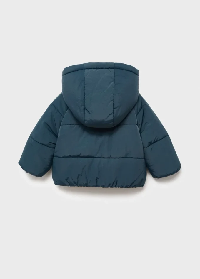 Anorak avec capuche effet peau lainée