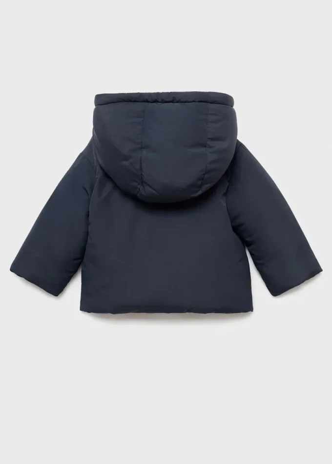 Anorak avec capuche effet peau lainée