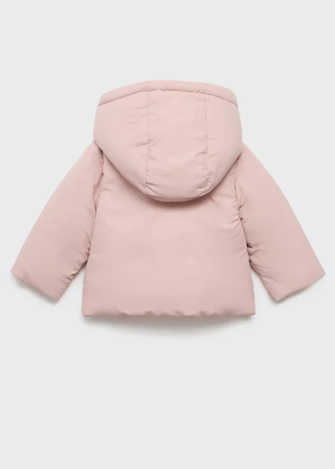 Anorak avec capuche effet peau lainée