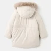 Anorak avec capuche effet peau lainée