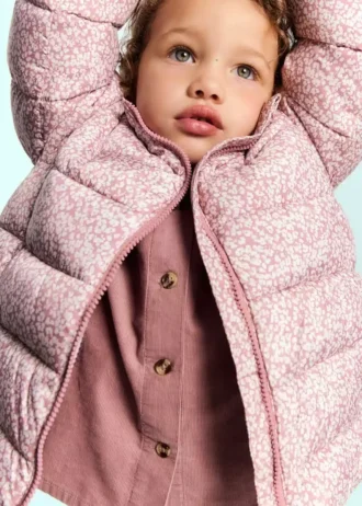 Anorak à capuche à motif floral