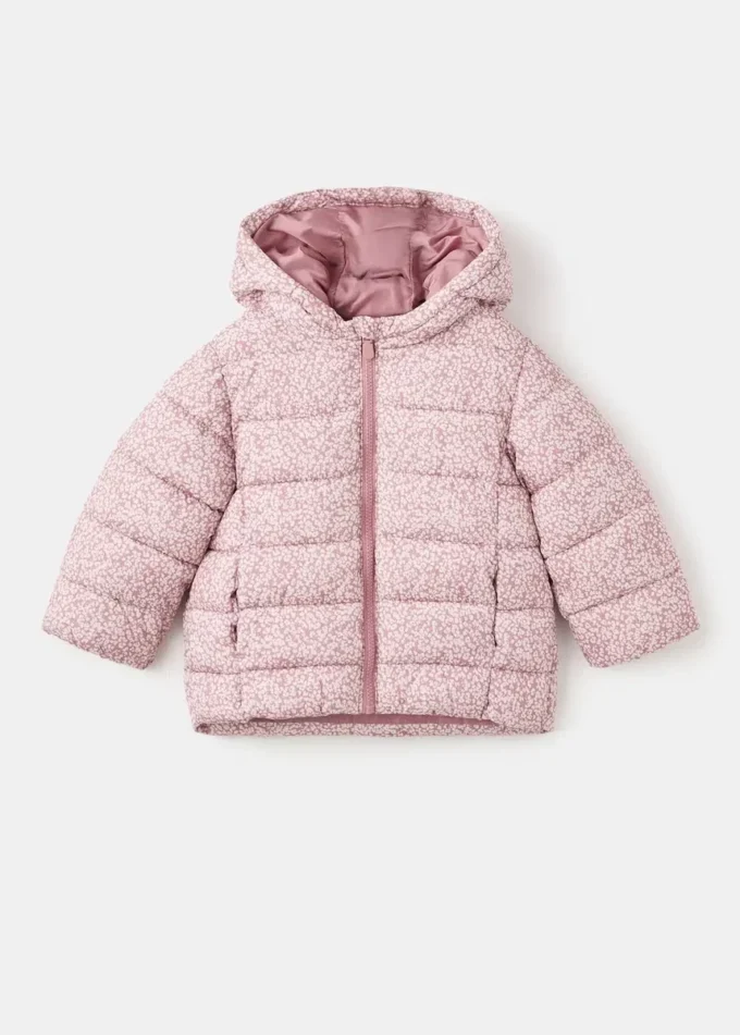 Anorak à capuche à motif floral
