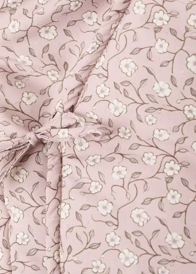 Anorak à doublure en peau lainée à motif floral