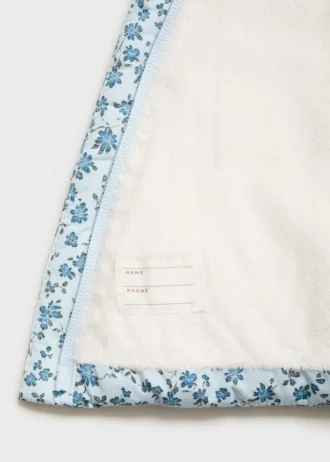 Anorak à imprimé floral effet fourrure