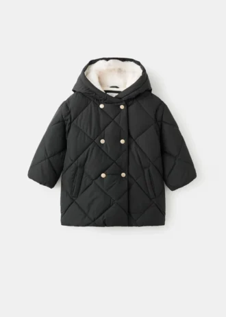 Anorak long avec doublure effet fourrure