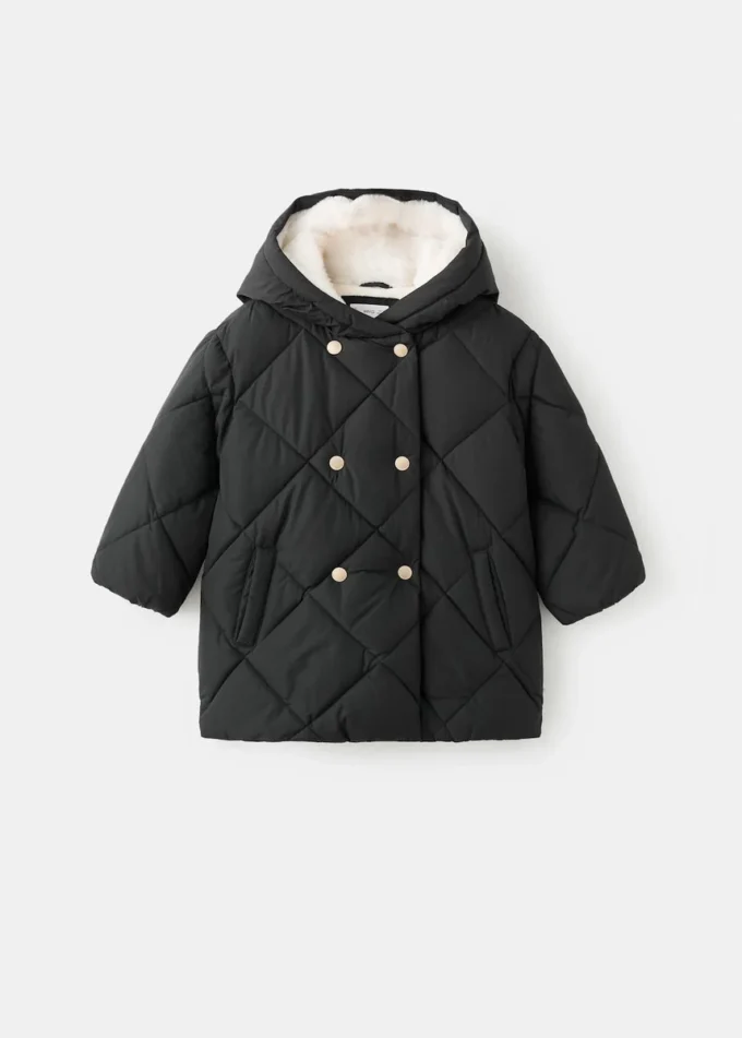 Anorak long avec doublure effet fourrure