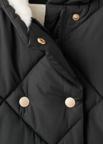 Anorak long avec doublure effet fourrure