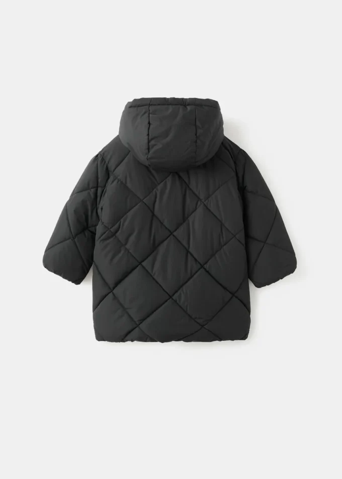 Anorak long avec doublure effet fourrure