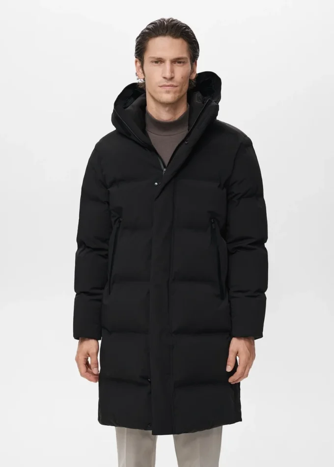 Anorak long imperméable avec rembourrage Thermolite®