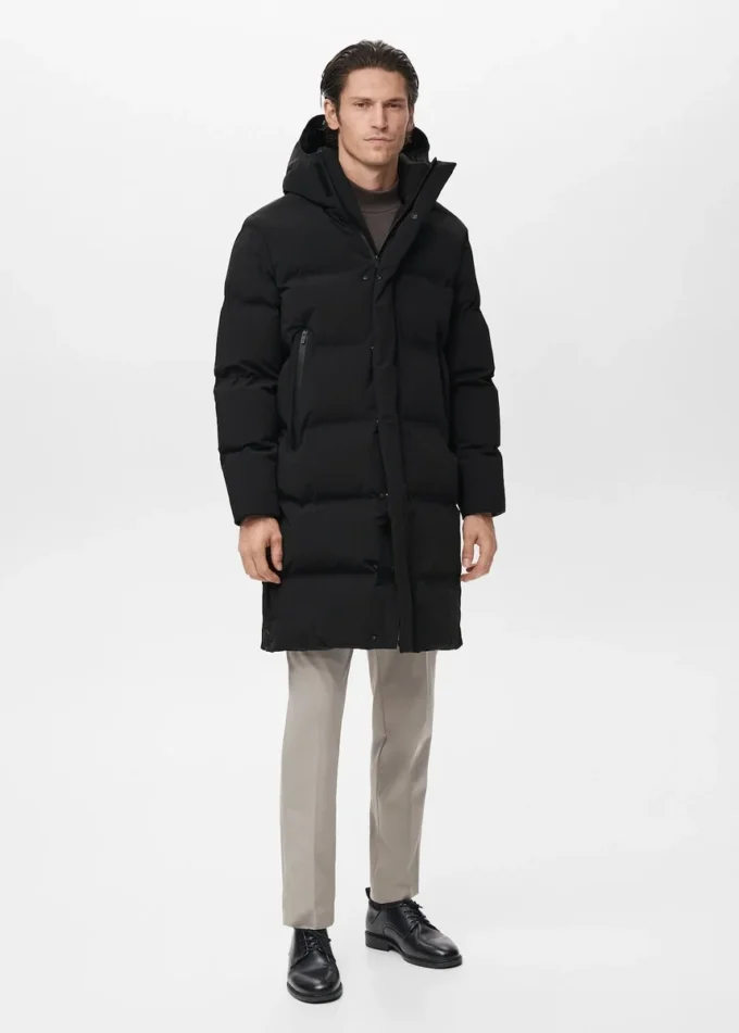 Anorak long imperméable avec rembourrage Thermolite®