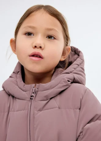 Anorak long rembourré avec capuche