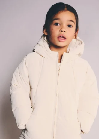 Anorak long rembourré avec capuche