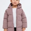 Anorak long rembourré avec capuche