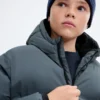 Anorak long rembourré avec capuche