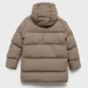 Anorak long rembourré avec capuche