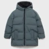 Anorak long rembourré avec capuche