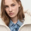 Anorak long rembourré avec capuche
