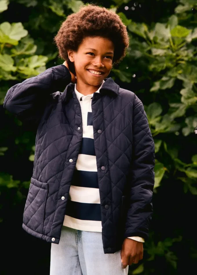 Anorak matelassé avec col chemise