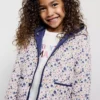 Anorak matelassé à imprimé floral