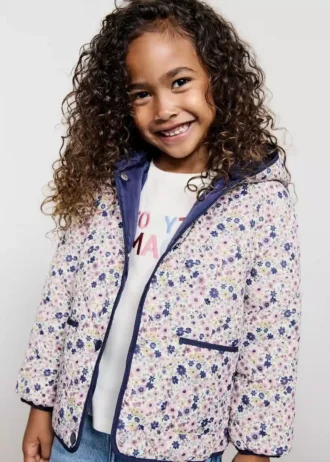 Anorak matelassé à imprimé floral