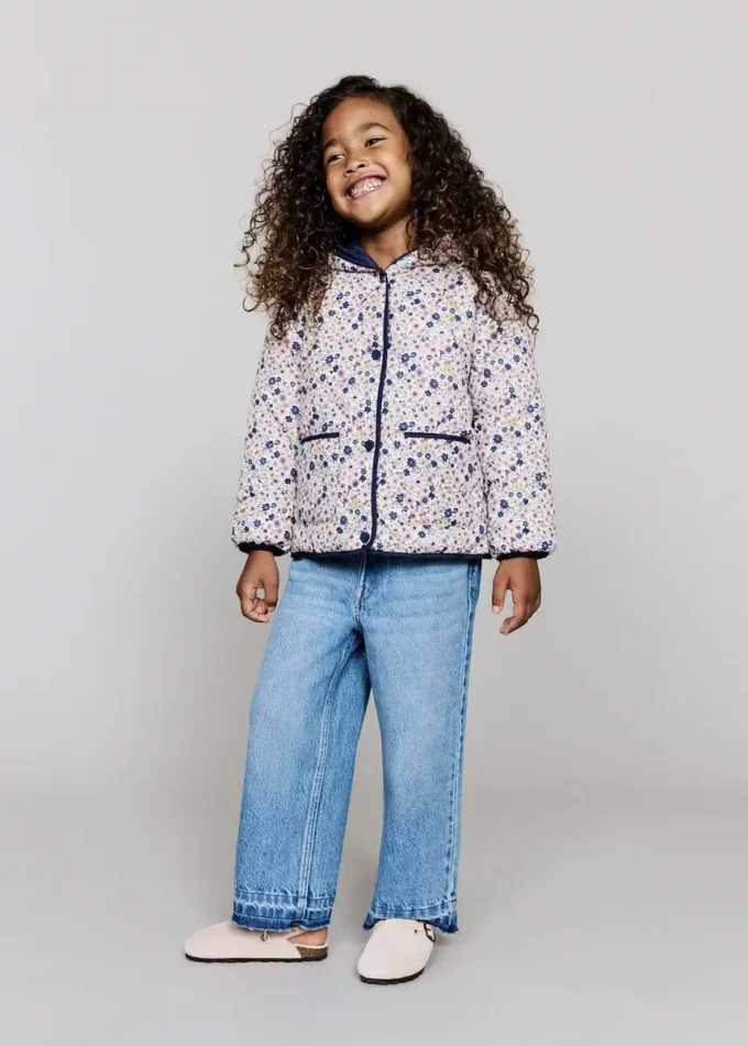 Anorak matelassé à imprimé floral