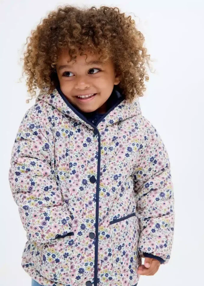 Anorak matelassé à imprimé floral