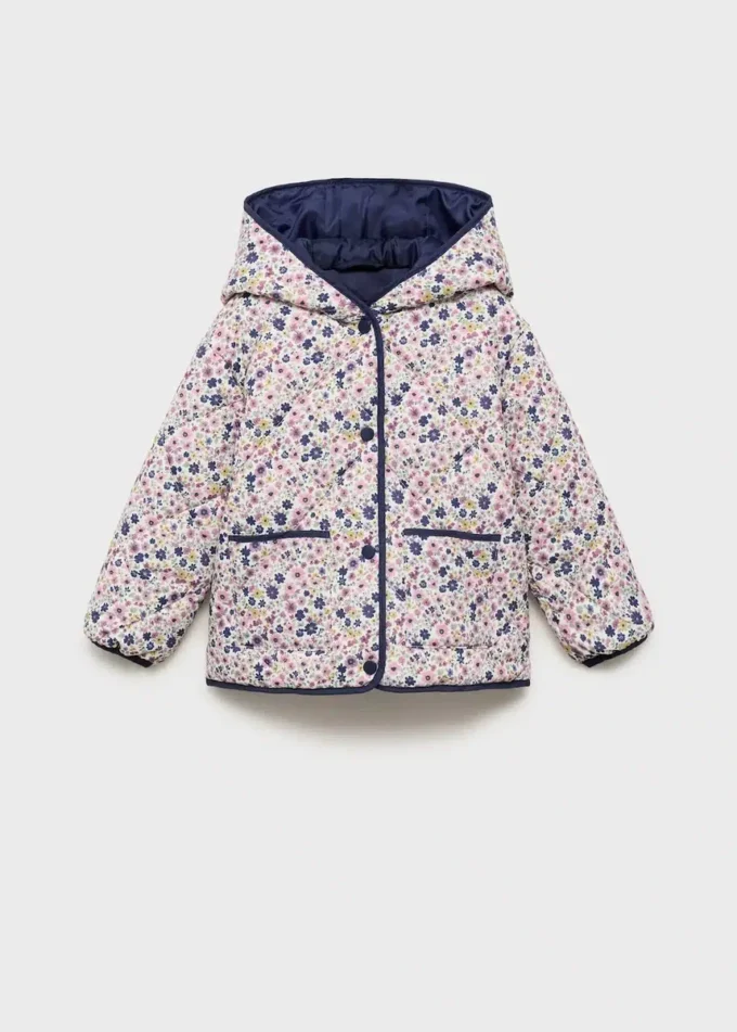 Anorak matelassé à imprimé floral