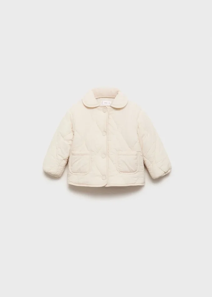 Anorak rembourré avec doublure en peau lainée