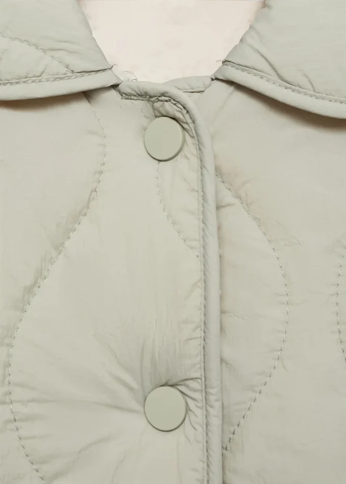 Anorak rembourré avec doublure en peau lainée
