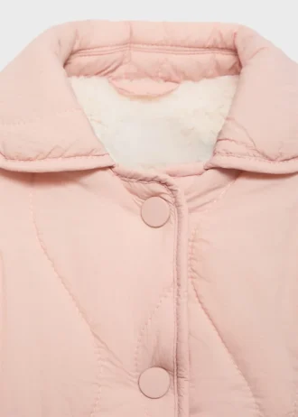 Anorak rembourré avec doublure en peau lainée