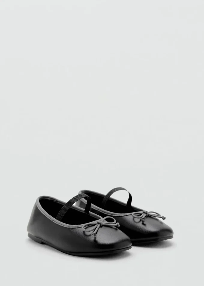 Ballerines bicolores avec nœud