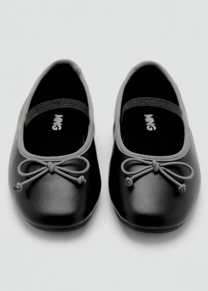 Ballerines bicolores avec nœud