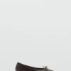 Ballerines en cuir avec nœud