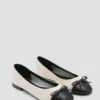 Ballerines en cuir avec nœud
