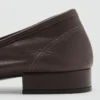 Ballerines en cuir avec nœud