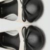 Ballerines en cuir avec nœud