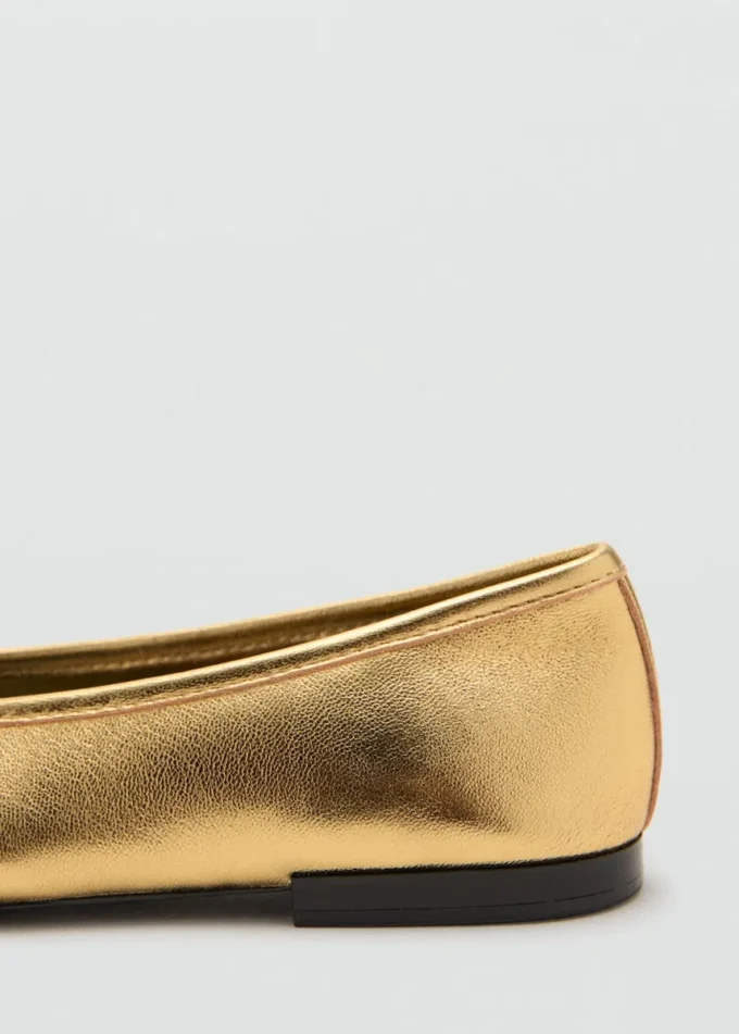Ballerines en cuir avec nœud