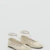 Ballerines en cuir à lanières croisées
