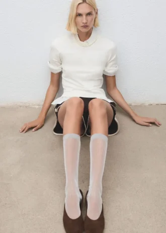 Ballerines en cuir suédé