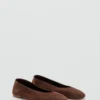 Ballerines en cuir suédé