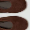 Ballerines en cuir suédé