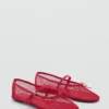 Ballerines en maille avec bride à boucle